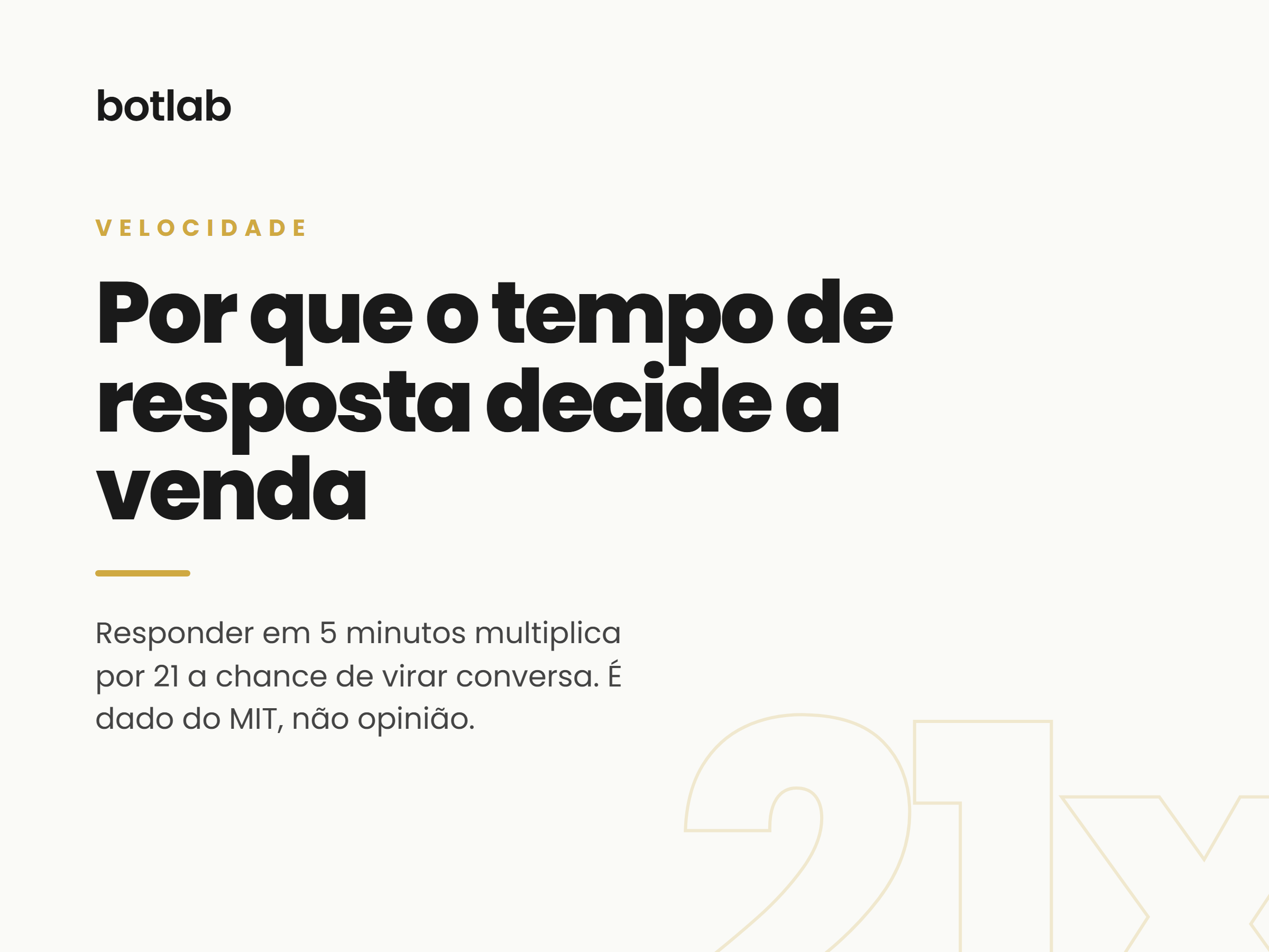 Por que o tempo de resposta decide a venda